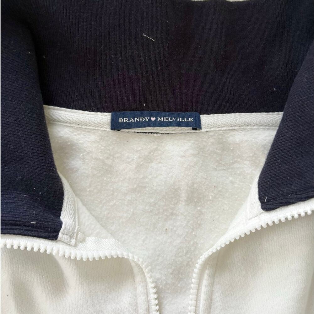 Brandy Melville Missy Kennebunkport 1/4 Zip Sweatshirt OS Oversized - Picture 4 of 7